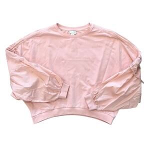 A Pictures Worth Peach Tie Sleeve Pullover Sweatshirt Size M